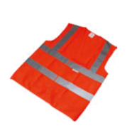 Orange High-Visibility Safety Vest 100% Polyester Fabric with 5cm Reflective Tape, EN471 Class 2 Certified, Lightweight Workwear for Construction, Road, and Industrial Safety